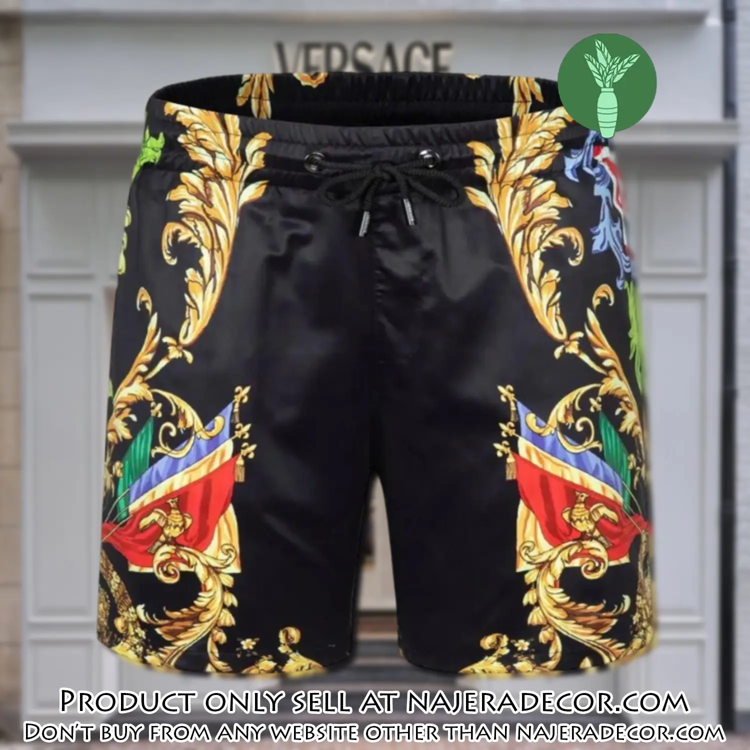 Versace new hot 3d luxury all over print shorts pants for men njr2809448